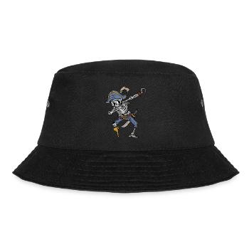 Dabbing Skeleton Pirate Halloween Costume Kids - Bucket Hat - black - Front - Lela (165cm)