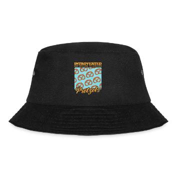 Brezel Brezeln Liebhaber Geschenk - Bucket Hat - Schwarz - Vorne - Lela (165cm)