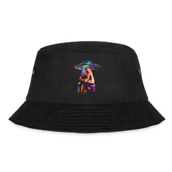 Alien Dinosaur UFO Abduction - Bucket Hat - black - Front - Lela (165cm)