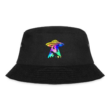Alien Dinosaur UFO Abduction - Bucket Hat - black - Front - Lela (165cm)