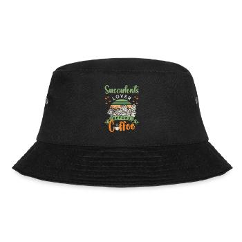 Succulents Lover Before Potted Plant Coffee Lover - Bucket Hat - black - Front - Lela (165cm)