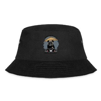 Panda with Bamboo Umbrella Bamboo-tiful Weather! - Bucket Hat - black - Front - Lela (165cm)