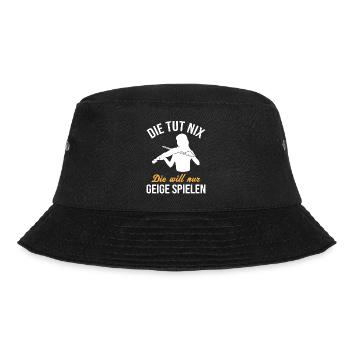 Carefree Violinist Music Joy Gift - Bucket Hat - black - Front - Lela (165cm)