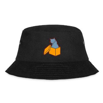 Cat In Box Retro Cute Cat Lover Funny - Bucket Hat - black - Front - Lela (165cm)