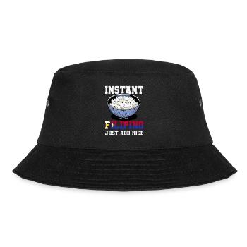 Philippinischer Reisliebhaber - Bucket Hat - Schwarz - Vorne - Lela (165cm)