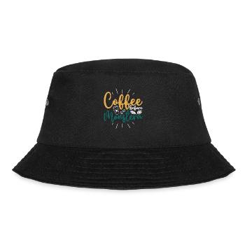 Monster Lover Coffee Before Gardening Coffee Lover - Bucket Hat - Schwarz - Vorne - Lela (165cm)