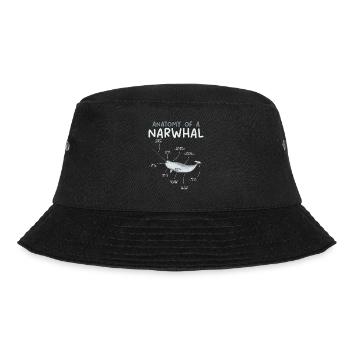 Narwhal Unicorn Whale - Bucket Hat - black - Front - Lela (165cm)