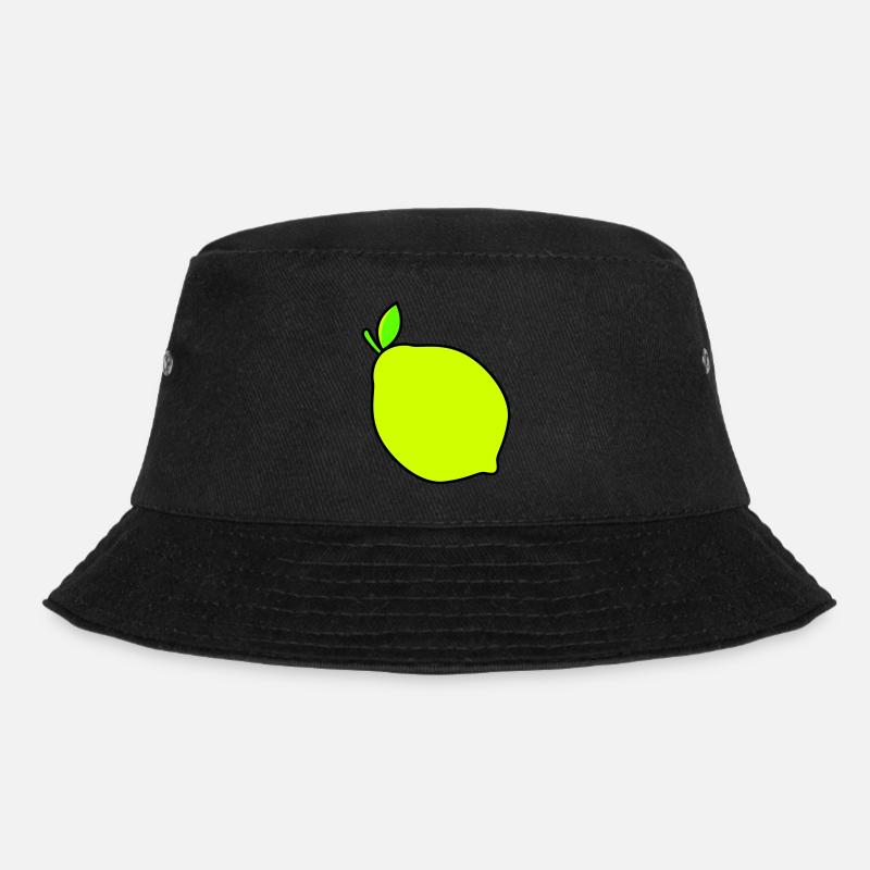 zitrone - Bucket Hat - Schwarz