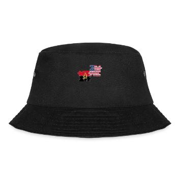 Angola USA Flag American Angolan - Bucket Hat - black - Front - Lela (165cm)