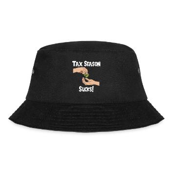 Steuerzahler Finanzamt Steuer zahlen - Bucket Hat - Schwarz - Vorne - Lela (165cm)