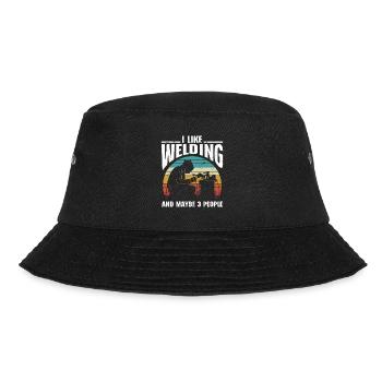 Schweißer Schweißen - Bucket Hat - Schwarz - Vorne - Lela (165cm)