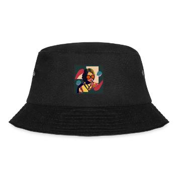 Psychedelic Groove: 70s Vibes - Bucket Hat - black - Front - Lela (165cm)