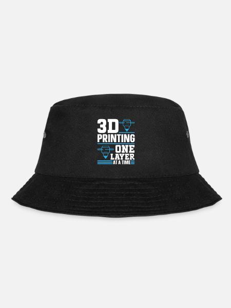 3D Drucker 3D Druck - Bucket Hat - Schwarz
