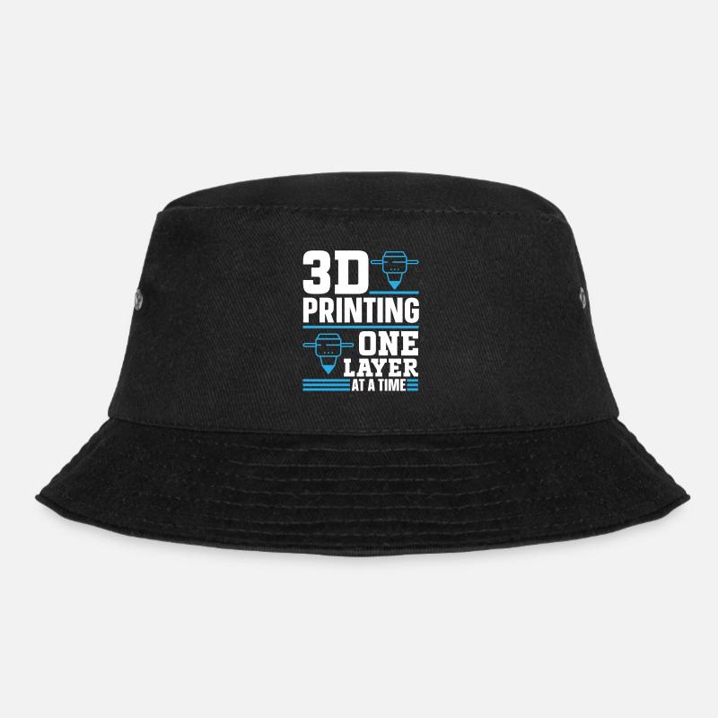 3D Drucker 3D Druck - Bucket Hat - Schwarz
