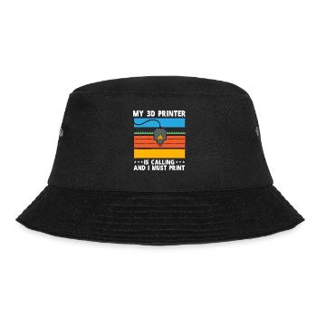 3D Printer 3D Printing - Bucket Hat - black - Front - Lela (165cm)