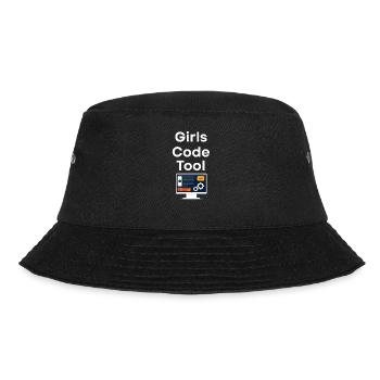 Mädchen Programmieren Auch Programmierer - Bucket Hat - Schwarz - Vorne - Lela (165cm)