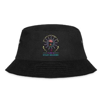 Neurologie Medizin Gehirn Facharzt Neuron - Bucket Hat - Schwarz - Vorne - Lela (165cm)