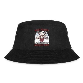 Krampus T | Krampus costume | Bad Santa Claus - Bucket Hat - black - Front - Lela (165cm)