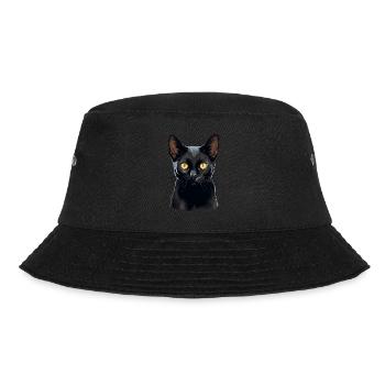Bombay Cat Bombay Katze - Bucket Hat - Schwarz - Vorne - Lela (165cm)