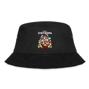 Easter Bunny Funny Bunny Easter Eggs Happy Easter - Bucket Hat - black - Front - Lela (165cm)