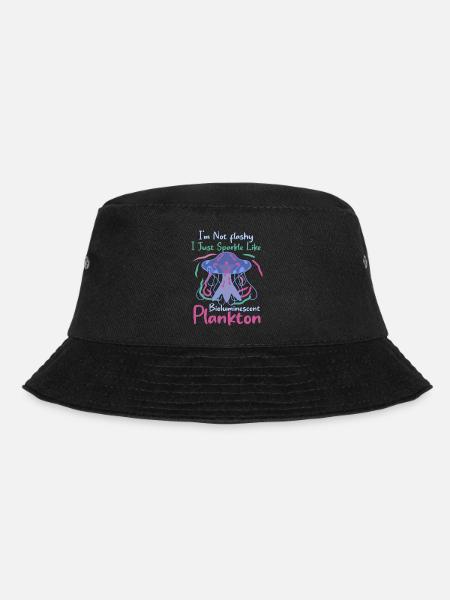 Bioluminescent Plankton - Marine Animal - Bucket Hat - black