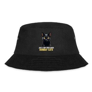 Bombay Cat Bombay Katze - Bucket Hat - Schwarz - Vorne - Lela (165cm)