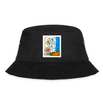 EC Woman I Flowers I GiftI Mother's Day I Women's Day - Bucket Hat - black - Front - Lela (165cm)