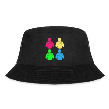 Colorful Panflute Quartet Magic - Gift - Bucket Hat - black - Front - Lela (165cm)