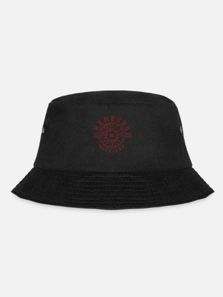 Hamburg MI | Michigan Reise & Souvinier Geschenk - Bucket Hat - Schwarz