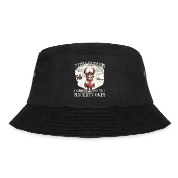 Krampus T | Krampus costume | Bad Santa Claus - Bucket Hat - black - Front - Lela (165cm)