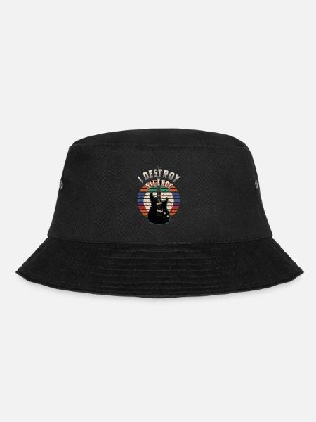 Ich zerstöre den Gitarristen des Stille-Humors - Bucket Hat - Schwarz