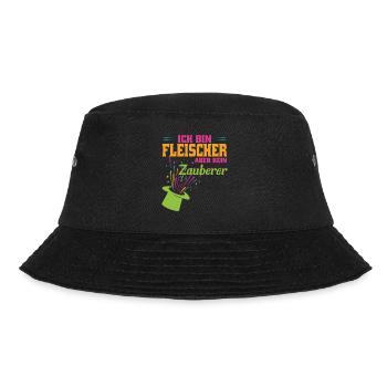 Fleischer Beruf Metzger Geschenk - Bucket Hat - Schwarz - Vorne - Lela (165cm)