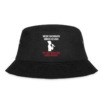 Singing Neighbors Will Question - Gift - Bucket Hat - black - Front - Lela (165cm)