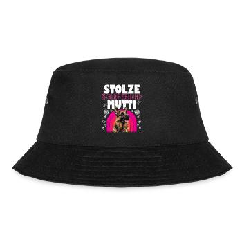 Hundemama STOLZE SCHÄFERHUND MUTTI Deutscher - Bucket Hat - Schwarz - Vorne - Lela (165cm)