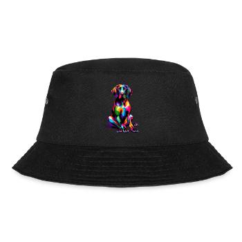 Bunte Pop Art Deutsch Kurzhaar Vorstehhund - Bucket Hat - Schwarz - Vorne - Lela (165cm)