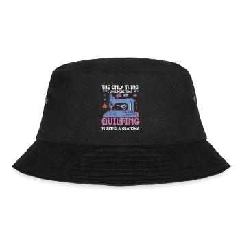 Quilter Sewing Knitting Quilting - Bucket Hat - black - Front - Lela (165cm)