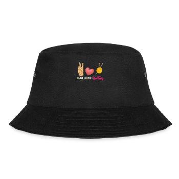 Funny Knitting Knitting Needle Gift - Bucket Hat - black - Front - Lela (165cm)