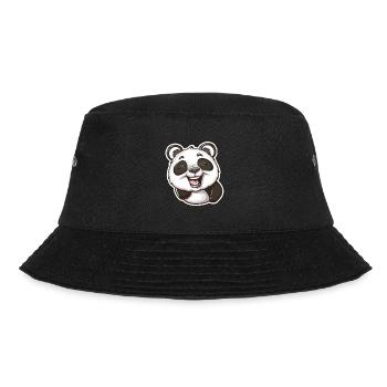 Exuberant Panda Buddy Sticker - Bucket Hat - Schwarz - Vorne - Lela (165cm)