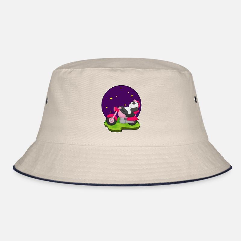 Panda Motorrad Bucket Hat