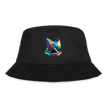 Colorful Splash Art Humpback Whale Humpback Whales - Bucket Hat - black - Front - Lela (165cm)