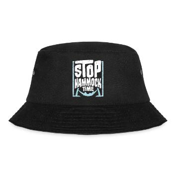 Funny Stop Hammock Time Relaxing Sleeping Camping - Bucket Hat - black - Front - Lela (165cm)