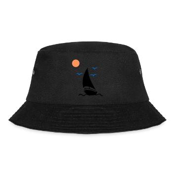 Sailboat 02 - Bucket Hat - black - Front - Lela (165cm)
