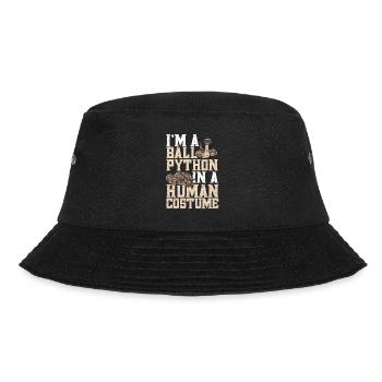 Ball Python Snake King Python - Bucket Hat - black - Front - Lela (165cm)
