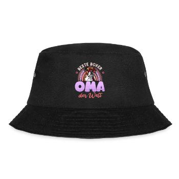 Hundeoma BESTE BOXER OMA DER WELT Deutscher - Bucket Hat - Schwarz - Vorne - Lela (165cm)