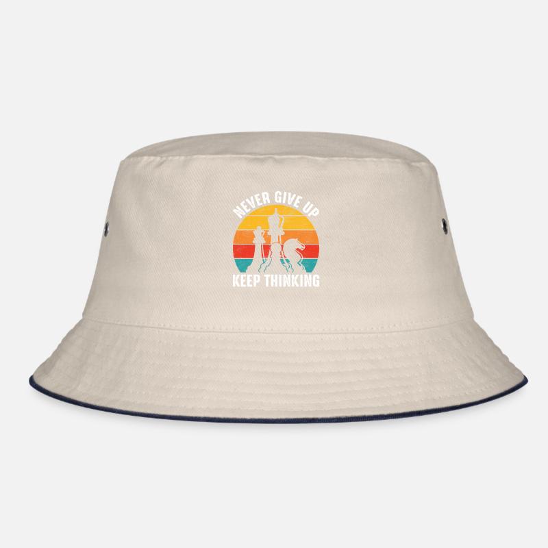 Chess Inspirational Keep Thinking for Men Chess Bucket Hat