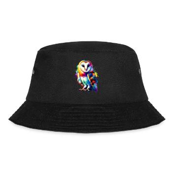 Colorful Splash Art Barn Owl Owls - Bucket Hat - black - Front - Lela (165cm)