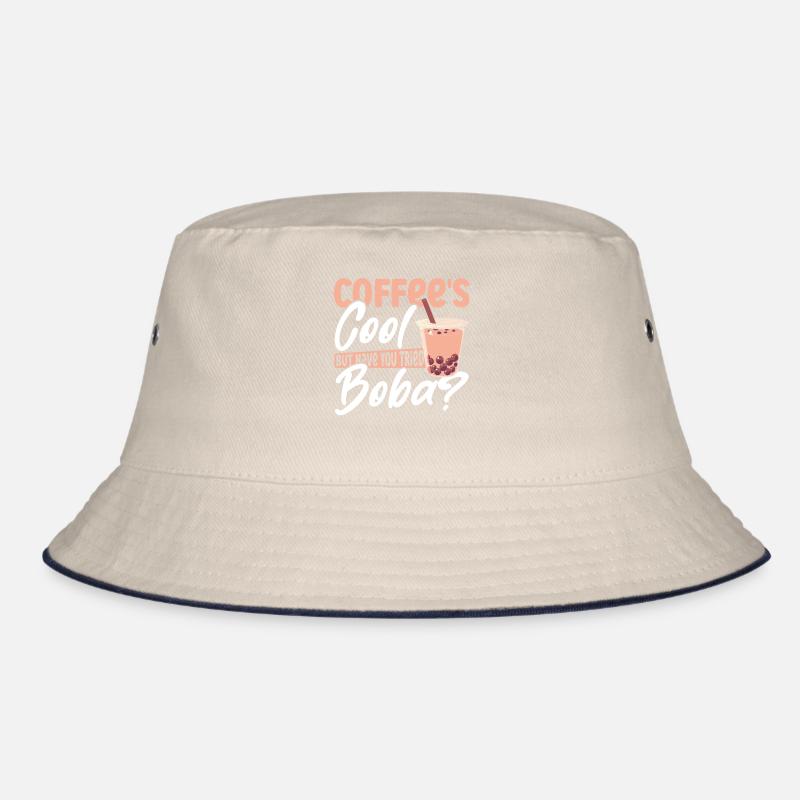 Black Tea Matcha Boba Boba Tea Merchandise for Bucket Hat