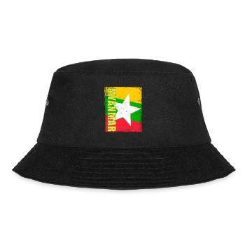 Burmesisch Myanmar Asien Birma Flagge Reise - Bucket Hat - Schwarz - Vorne - Lela (165cm)