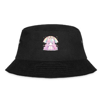 Unicorn Rainbow Kawaii Japanese - Bucket Hat - black - Front - Lela (165cm)