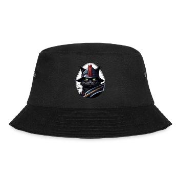 Ninja Cat - Samurai Kitten - Bucket Hat - black - Front - Lela (165cm)